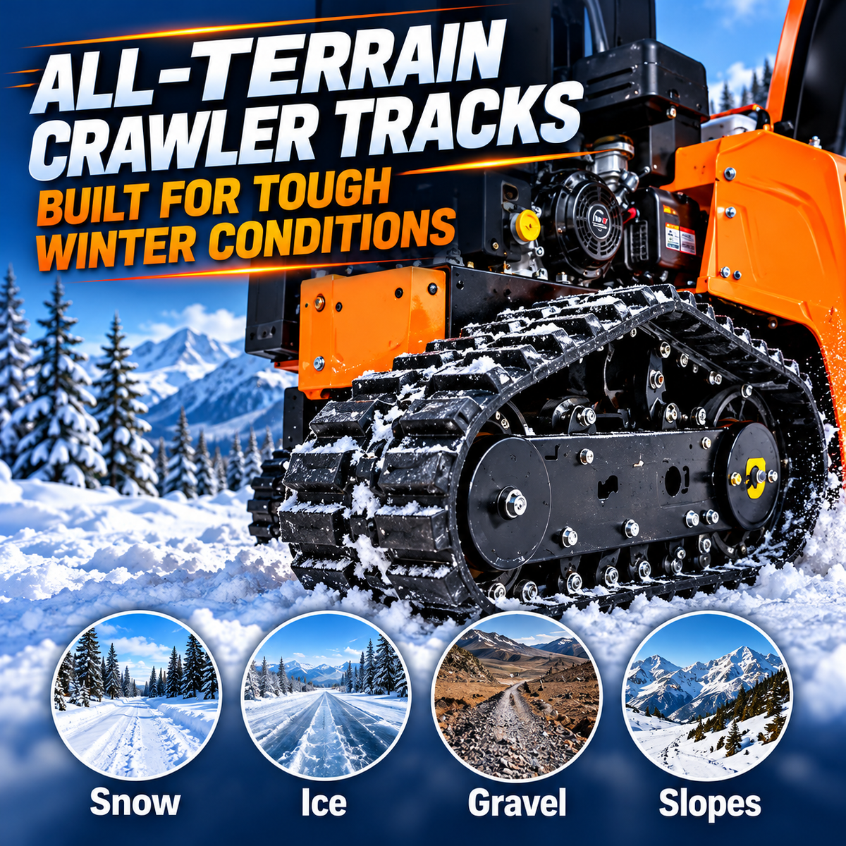 SNOWBLAZE™ — Remote-Controlled Tracked Snow Blower
