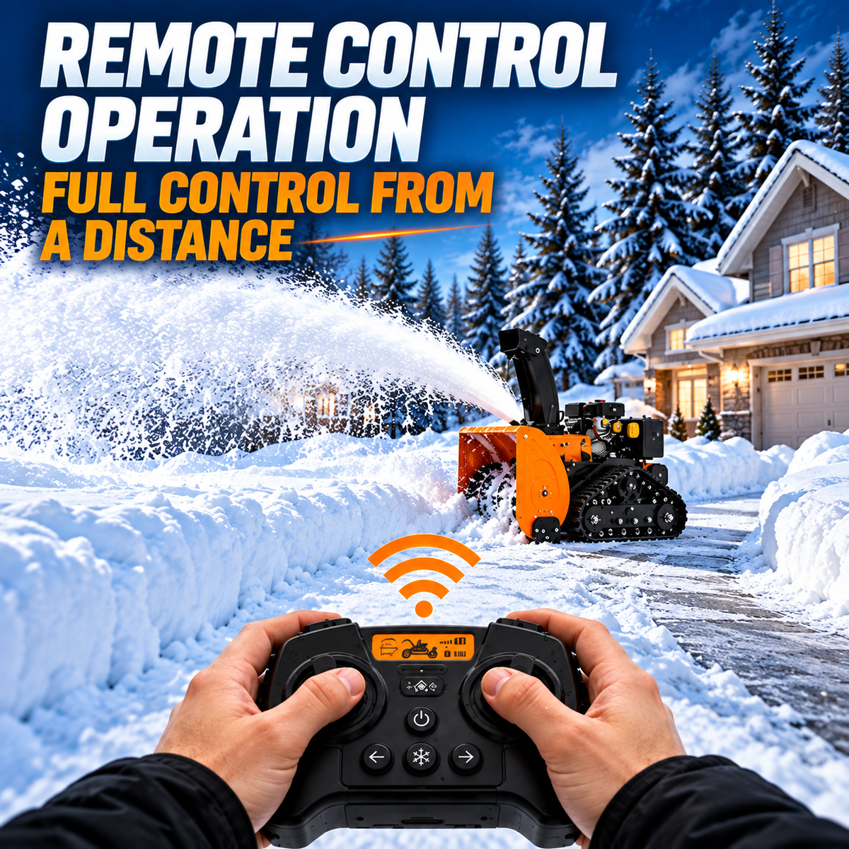 SNOWBLAZE™ — Remote-Controlled Tracked Snow Blower