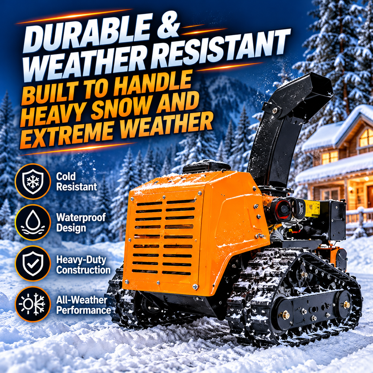 SNOWBLAZE™ — Remote-Controlled Tracked Snow Blower